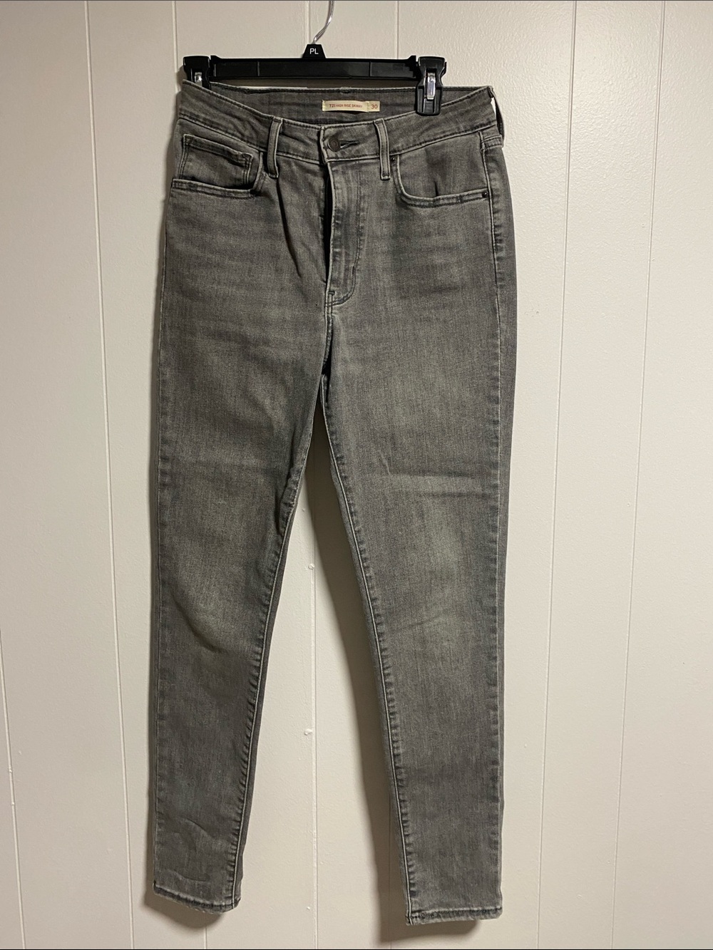 Gray High-Rise Skinny Jeans - Women